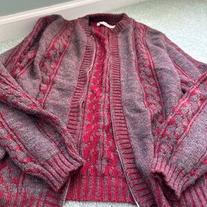 Vintage zip up sweater
